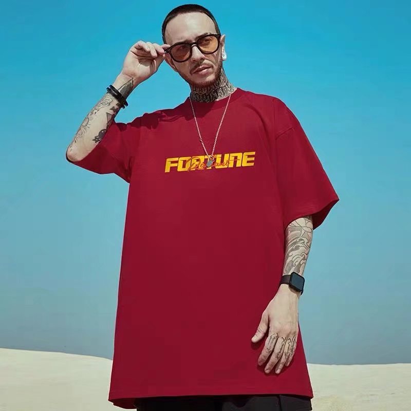 Áo Thun Tay Ngắn Cổ Tròn Dáng Rộng In Họa Tiết Thời Trang Phong Cách Nhật Bản Cho Nam Size M-8XL