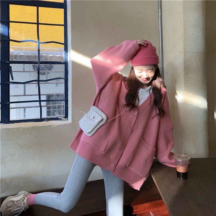 Áo Len Tay Dài Phong Cách Hàn Quốc Xinh Xắn Cho Nữ