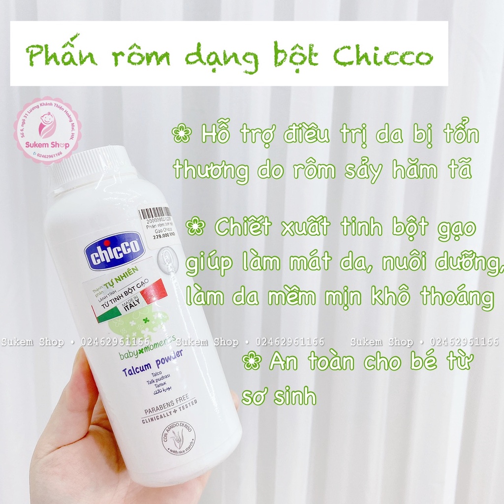 Phấn rôm tinh bột gạo Chicco (CHICCO21)