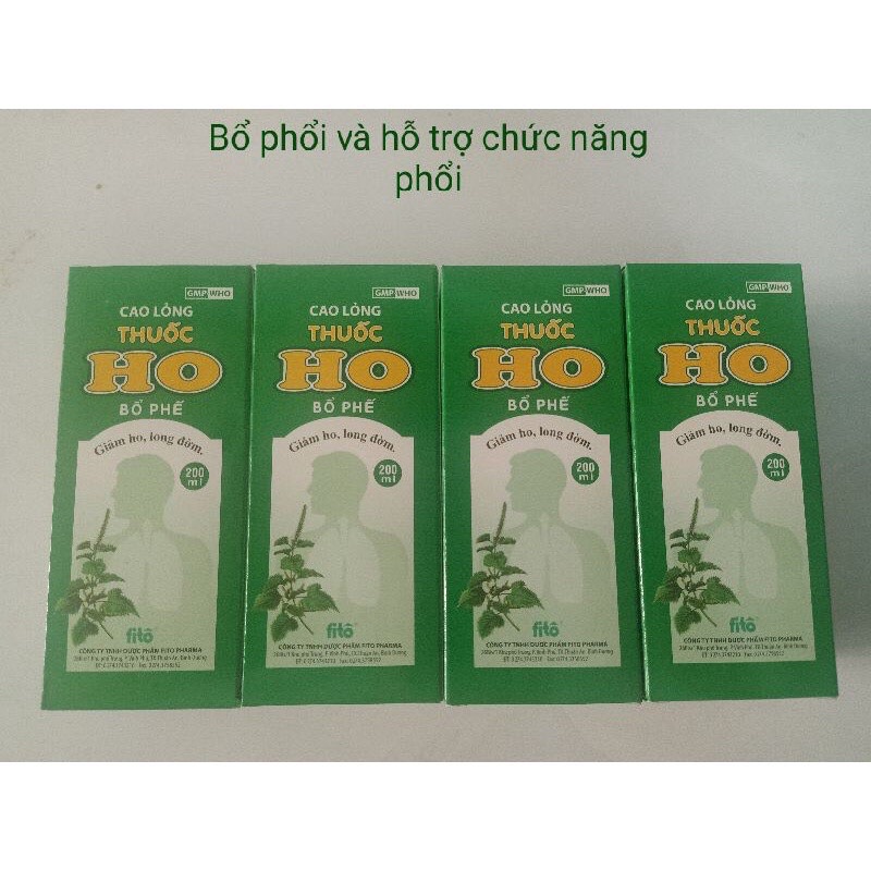 SIRO HO BỔ PHẾ FITO CHAI 200ML - TAN ĐÀM - GIẢM HO
