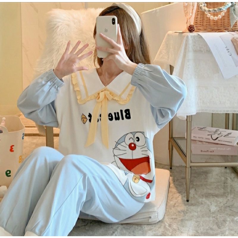 Đồ Bộ Quần Dài Tay Dài Doraemon Doraemon