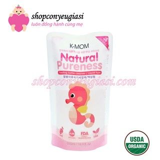 Nước rửa bình & rau quả hữu cơ K-MOM - KM13125 - Túi 500ml - Hàn Quốc