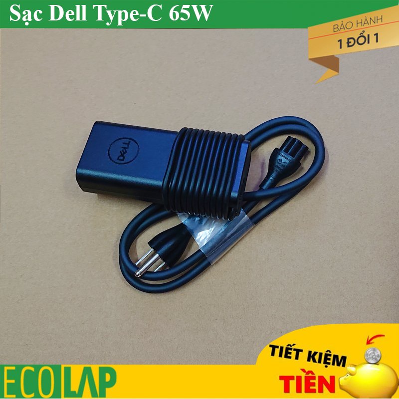 Sạc Dell  TYPE C 65W  Cho Dell Latitude và Laptop sử dụng sạc Type C khác như Lenovo, thinkpad,asus, acer macbôk surface