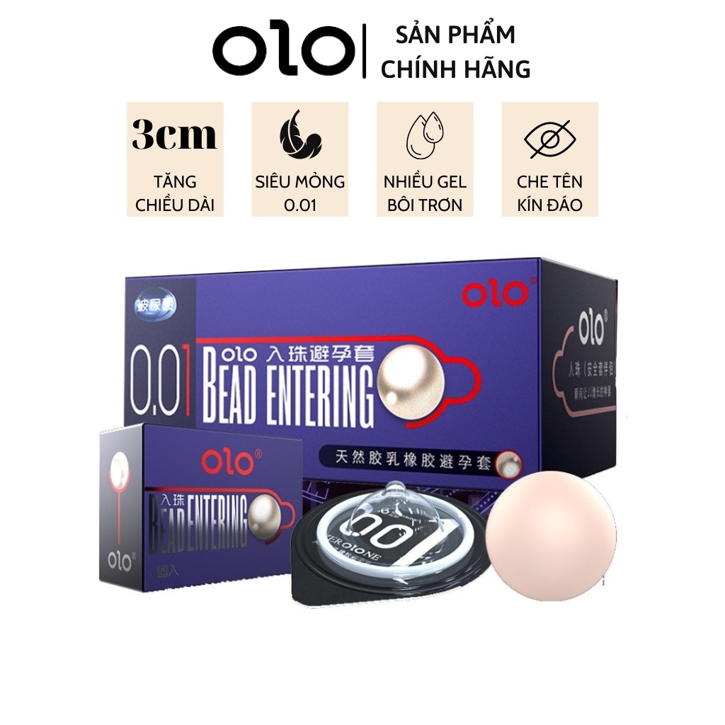 Bao cao su OLO siêu bi, siêu mỏng, tăng thêm 3cm chiều dài - Hộp 10 chiếc - olo_store