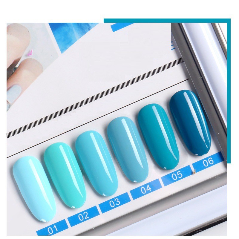 Sơn gel AS sơn nail dùng máy hơ gel Sơn móng tay gel tone xanh đại dương mã DF 15ml