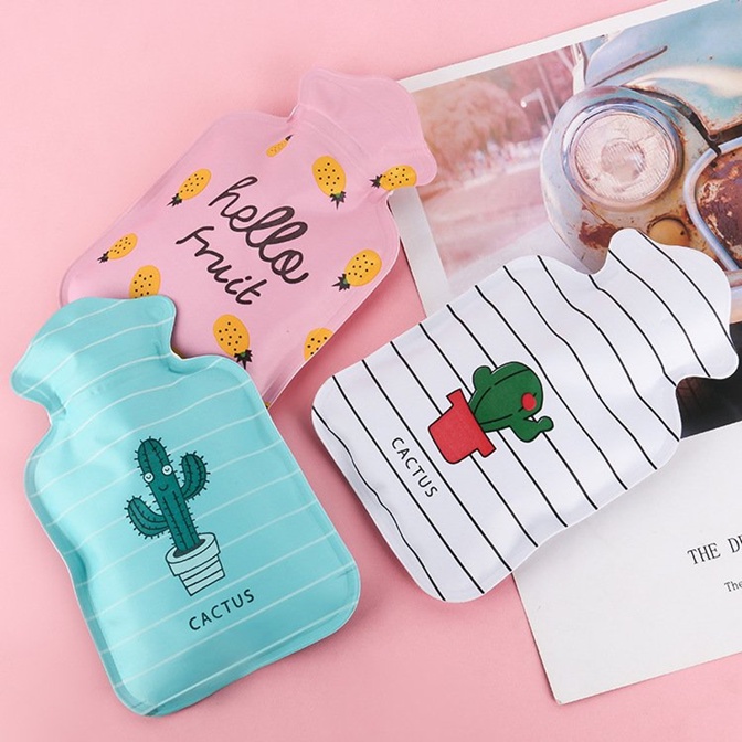 Túi chườm đau bụng kinh họa tiết hoạt hình cute cho nữ nóng/lạnh tiện dụng