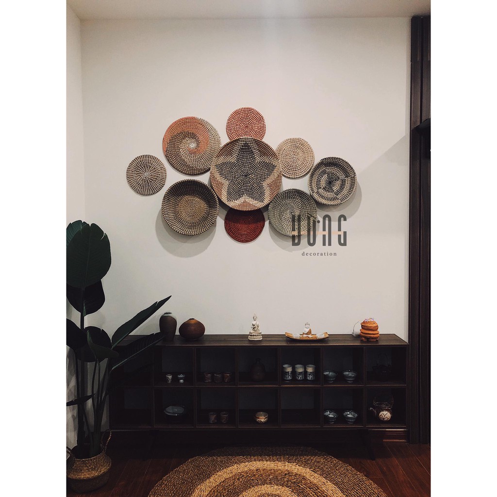 Sét Đĩa Cói Trang Trí VỪNG DECOR. Trang Trí Nhà, Quán Cà Phê, Nhà Hàng, HomeStay - Hàng VNXK