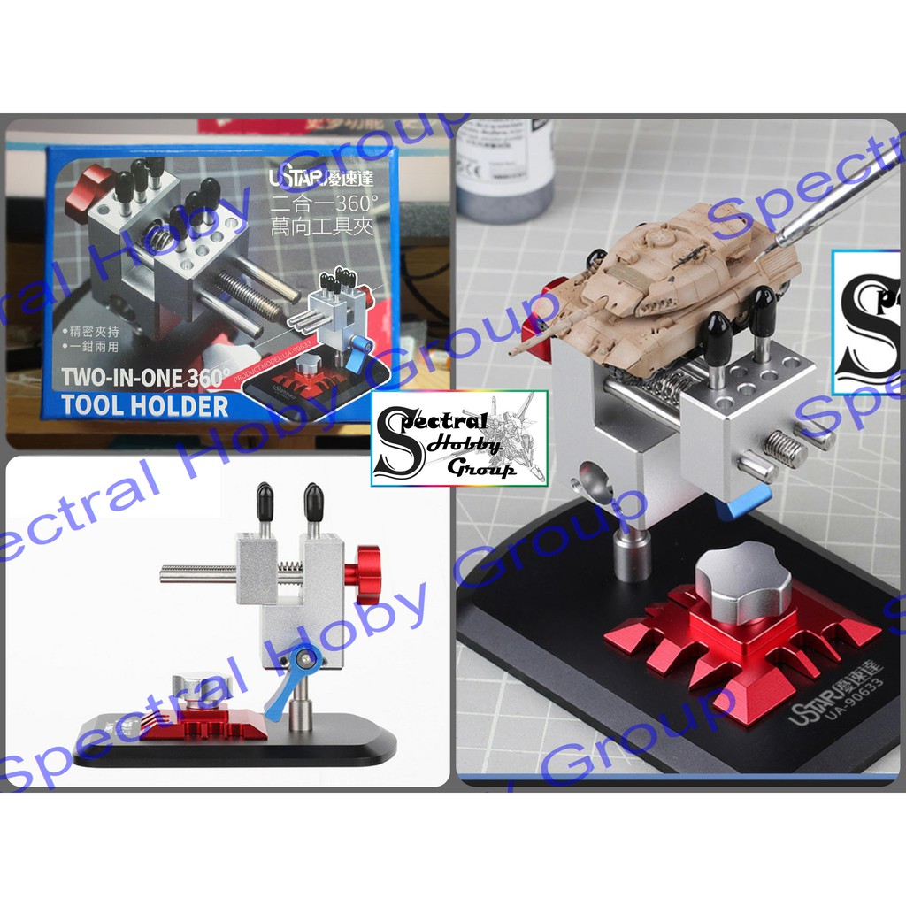 Dụng cụ Eto để bàn kẹp part mô hình 360 độ Ustar 2in1 UA90633 Directional Table Top Vise Hobby tool