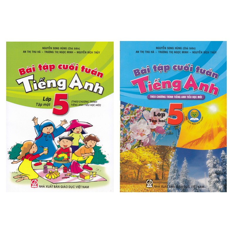 Sách - Combo Bài Tập Cuối Tuần Tiếng Anh Lớp 5 (Tập 1 + Tập 2)
