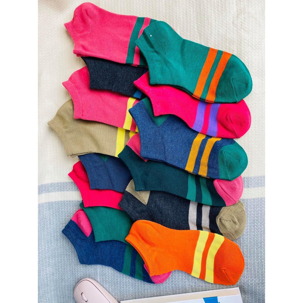 Combo 2 Đôi Tất Sped Nữ Cổ ngắn BAMY 100% cotton co giãn tốt