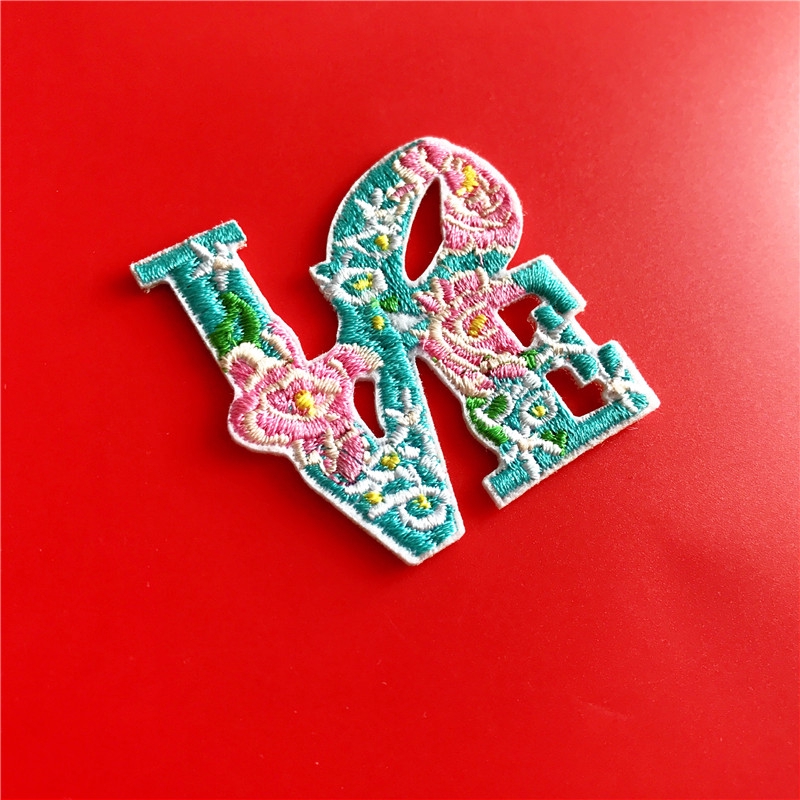 ☸ INS：LOVE - Colorful Letter Iron-on Patch ☸ 1Pc Diy Sew on Iron on Badges Patches