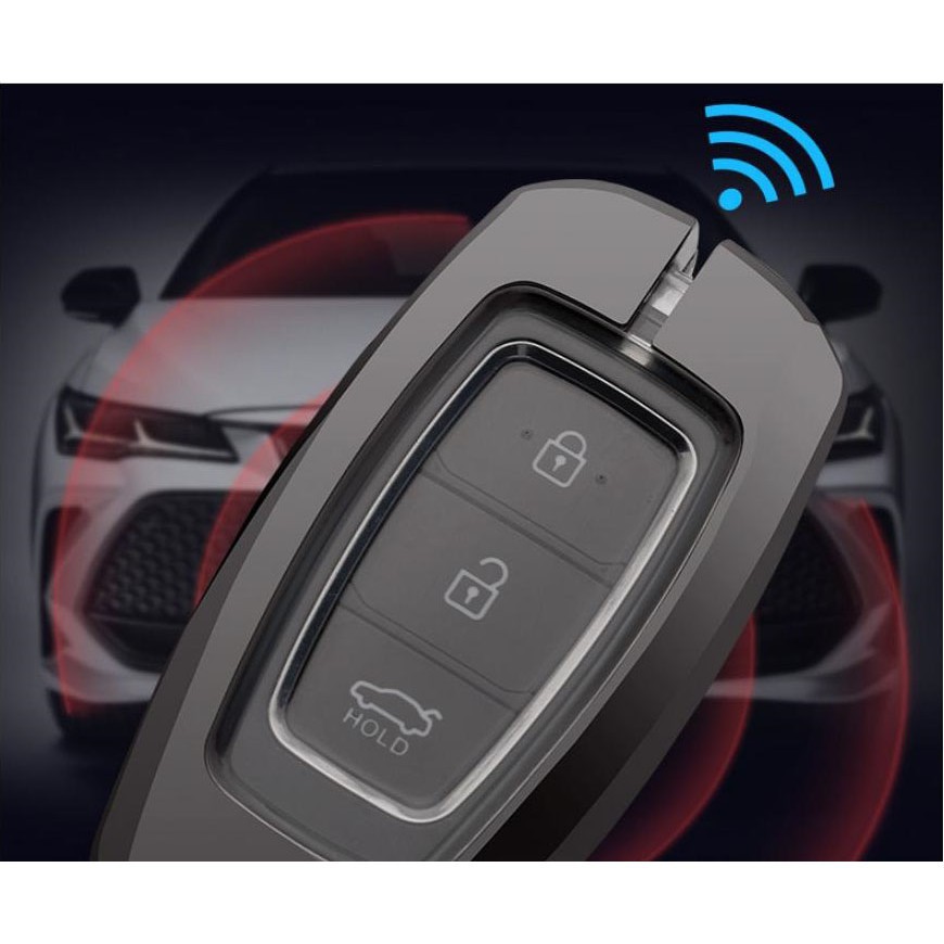 ốp chìa khoá Accent, Kona 2018-2021, 2 mẫu inox.titan, chìa thông minh 3 nút
