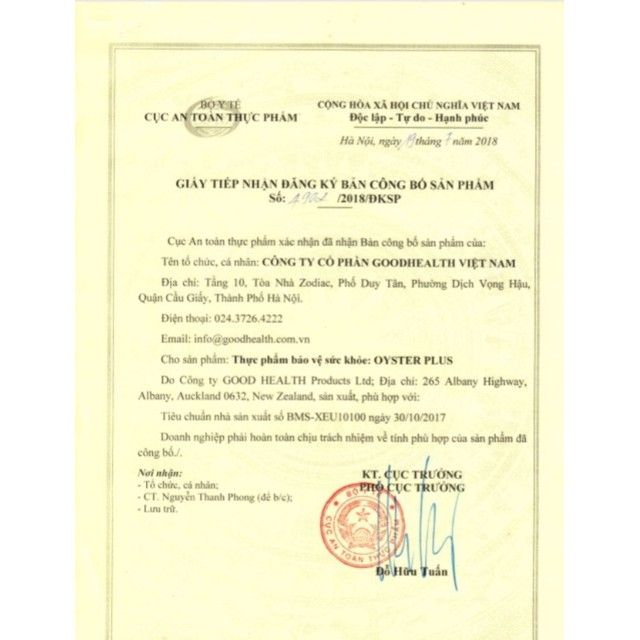 Tinh chất Hàu Úc 60 viên