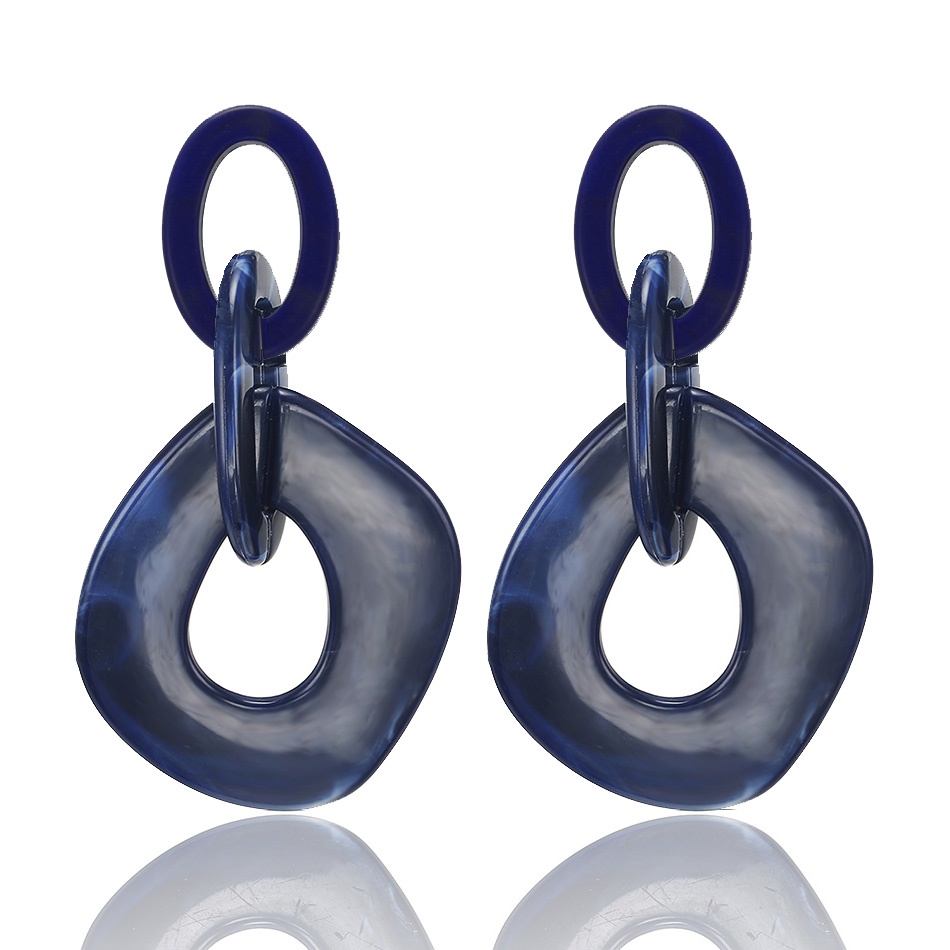 Bông Tai Acrylic Dáng Dài Mặt Hình Học Nhiều Màu Sắc Thời Trang Cho Nữ