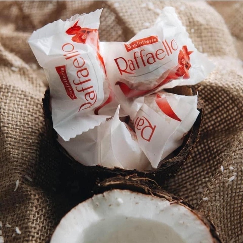 Kẹo Sô cô la ⚡ SIÊU NGON ⚡ Kẹo socola bọc dừa Raffaello 230g nhân hạt điều ngon ngất ngây- hàng nội địa Đức
