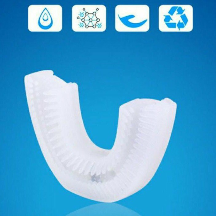 Bàn chải đánh răng chữ U cho bé chất liệu Silicon an toàn chịu được lực cắn, cho bé từ 2 tuổi - 6 tuổi