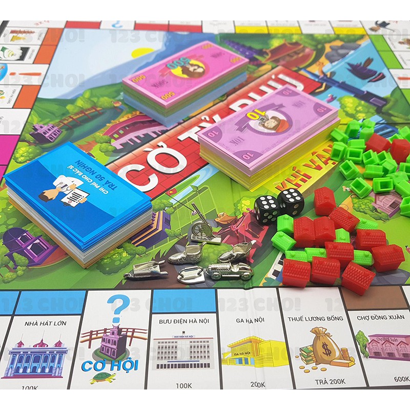 Đồ chơi Board game Cờ Tỷ Phú tiếng Việt loại đẹp, dành cho 2 - 6 người chơi [GIÁ RẺ]