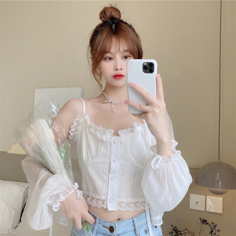 Áo Khoác Cardigan Dài Tay Chất Liệu Chiffon Mỏng Nhẹ Thời Trang Mùa Hè Dành Cho Nữ