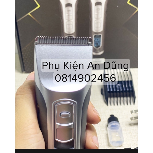 Tông Đơ Cắt Tóc Cao Cấp POP 1986 Hiển Thị Pin Điện Tử Pin Trâu 5 Nấc Tăng Giảm Tốc Độ