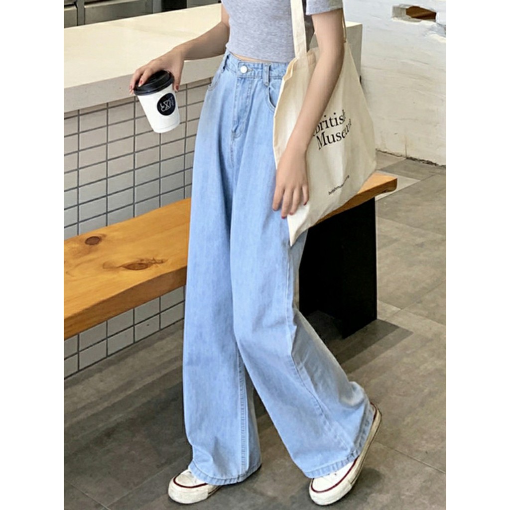 Quần jean nữ phong cách baggy ống rộng siêu đẹp hot hit Panda Style