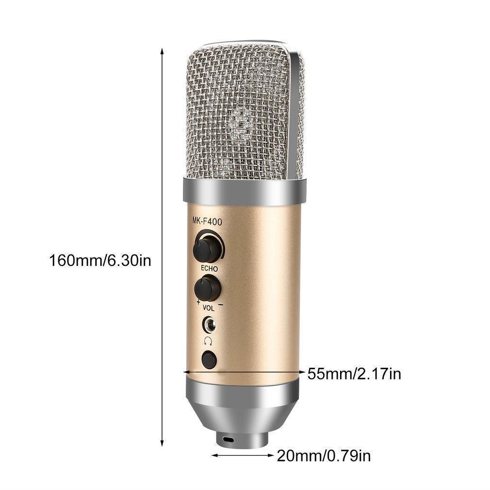 [Mã ELHACE giảm 4% đơn 300K] Microphone Thu Âm Live Stream MK-F400USB - Kết nối qua cổng USB
