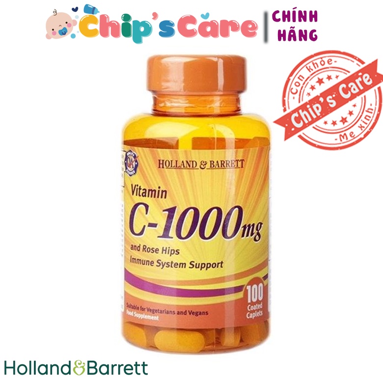 vitamin C hãng 𝐇𝐨𝐥𝐥𝐚𝐧𝐝 𝐁𝐚𝐫𝐫𝐞𝐭 1000mg lọ 100 viên (Holland bareet)