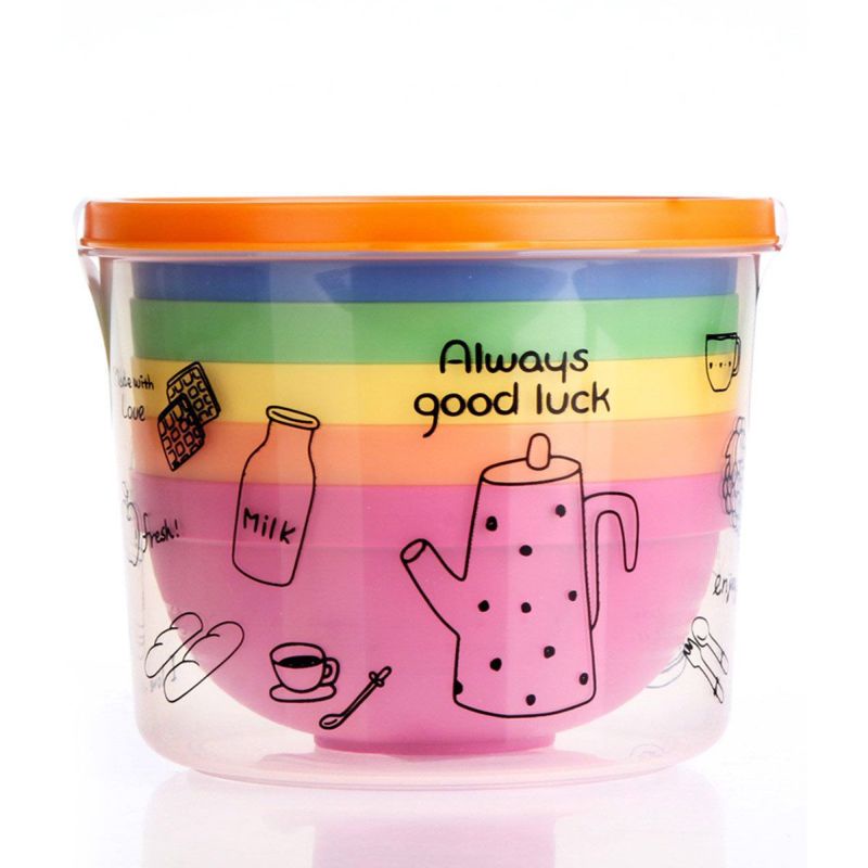Bộ 5 Chén Màu Rainbow 5P Lock&Lock