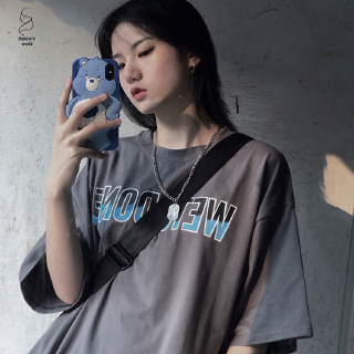 Áo Thun Ngắn Tay In Chữ Phong Cách Retro Cho Nam Và Nữ