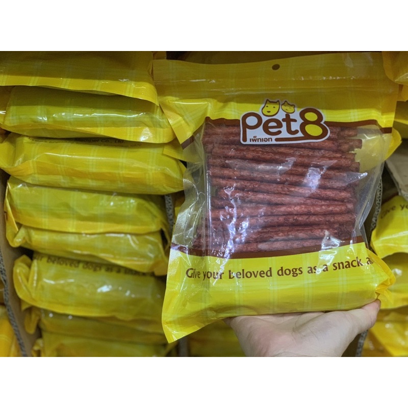 🇹🇭 Xương Gặm Da Bò Loại 1 Cho Chó PET8 Rawhide Dog Chews Nhiều Mẫu Gói Lớn