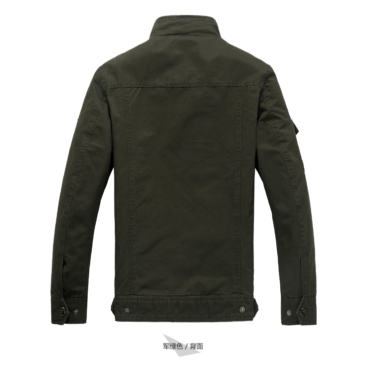 JEEP SPIRIT 1941 ESTD Áo khoác đồng phục mùa thu nam mỏng bông thanh niên thừa cân Xuân Thu ngoài trời Casual Coat Man Workwear