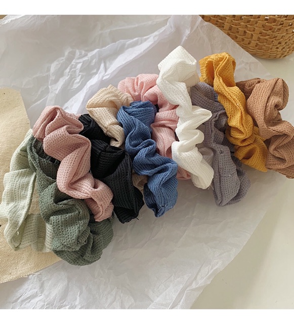 [RẺ VÔ ĐỊCH] Dây chun buộc tóc vải scrunchies 11 màu xinh Hàn Quốc - Phụ kiện cột tóc