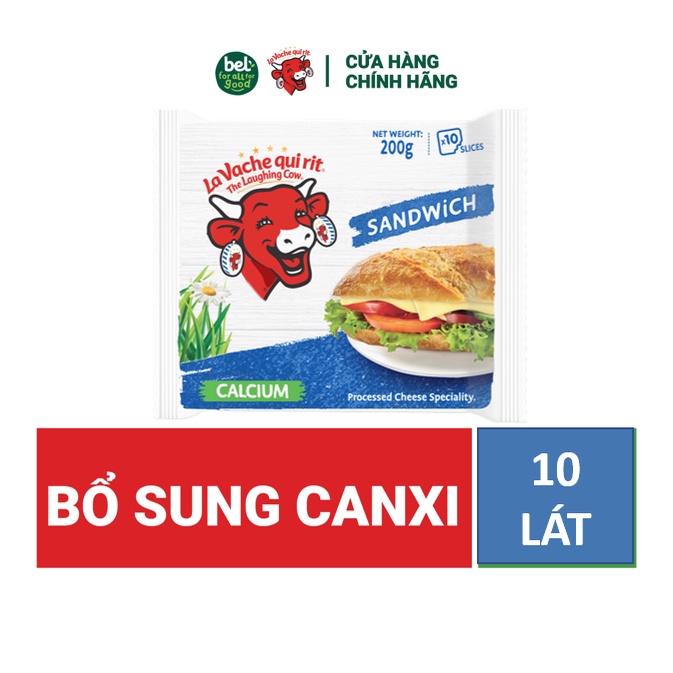 Phô Mai Lát Con Bò Cười La Vache Qui Rit Sandwich 200G