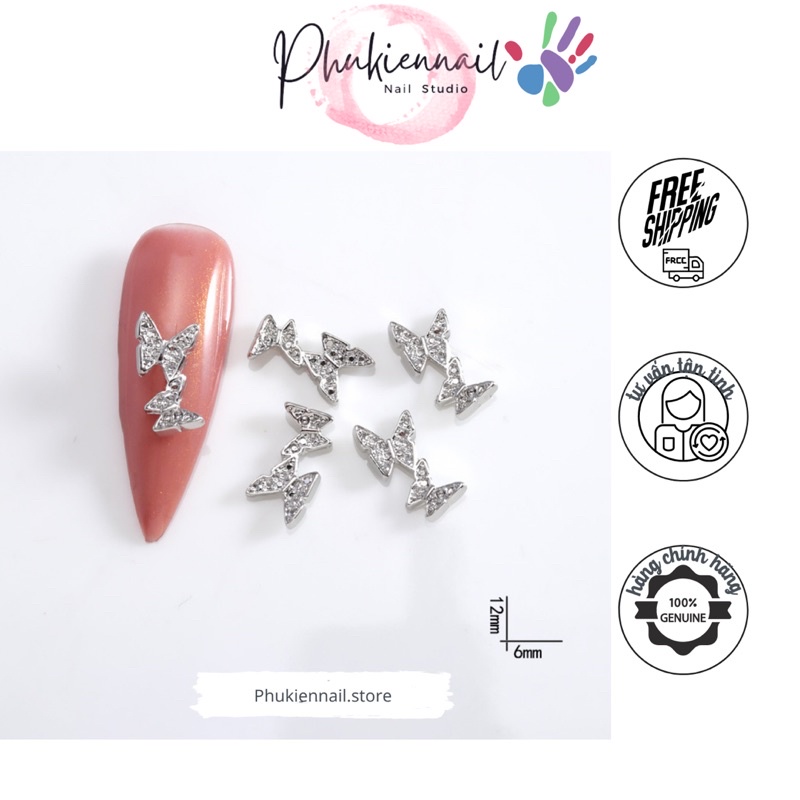 Charm hình con bươm bướm đôi Cao cấp CH002