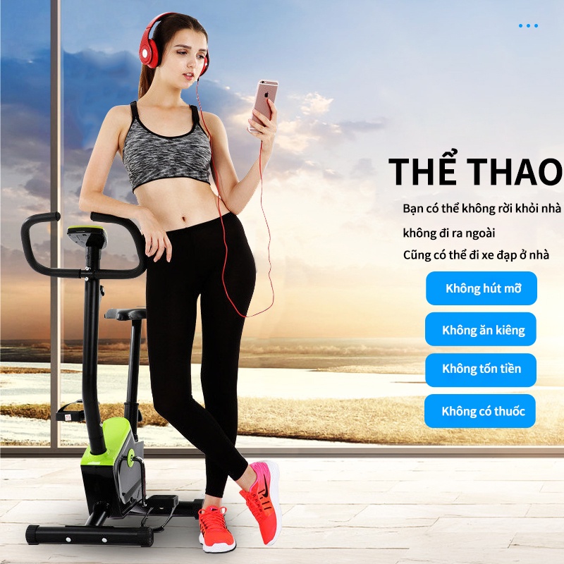 Xe đạp tập thể dục thể thao gym tại nhà    tốc độ + calo + uãng đường+thời gian Dụng cụ thể thao tại nhà sự thích hợp