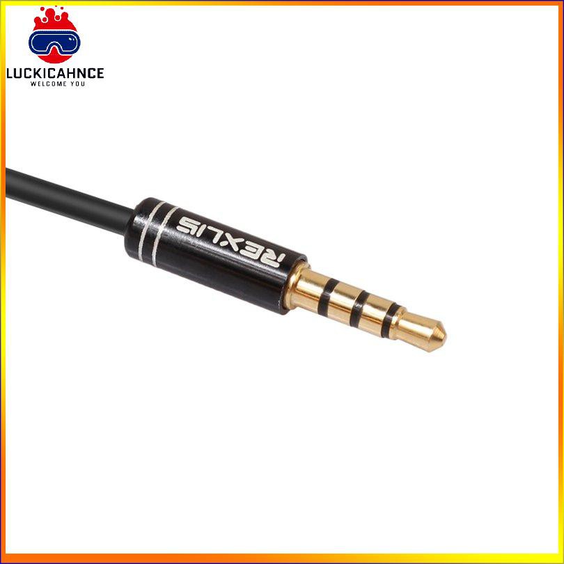 【6/6】3.5mmMIC Headphone Mic Audio Splitter Gold-Plated Aux Extension Adapter Cable