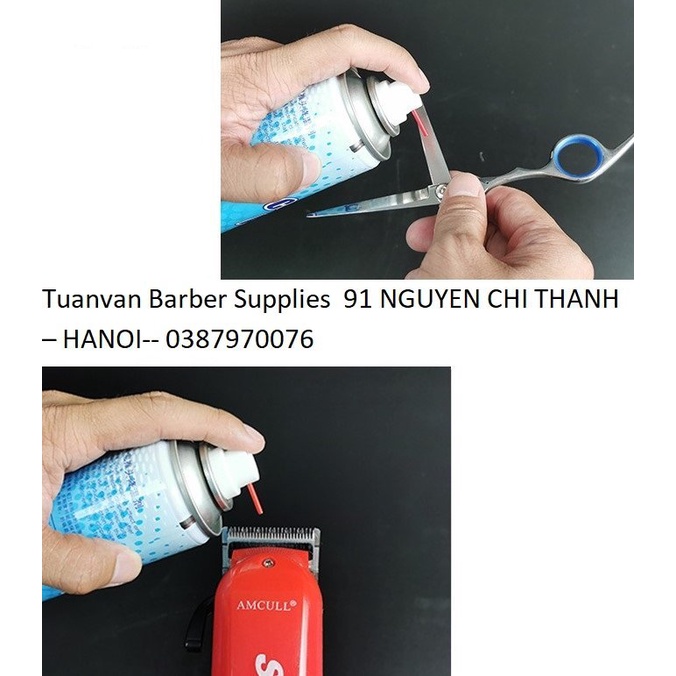 Bình xịt làm lạnh chống nóng tông đơ cắt tóc