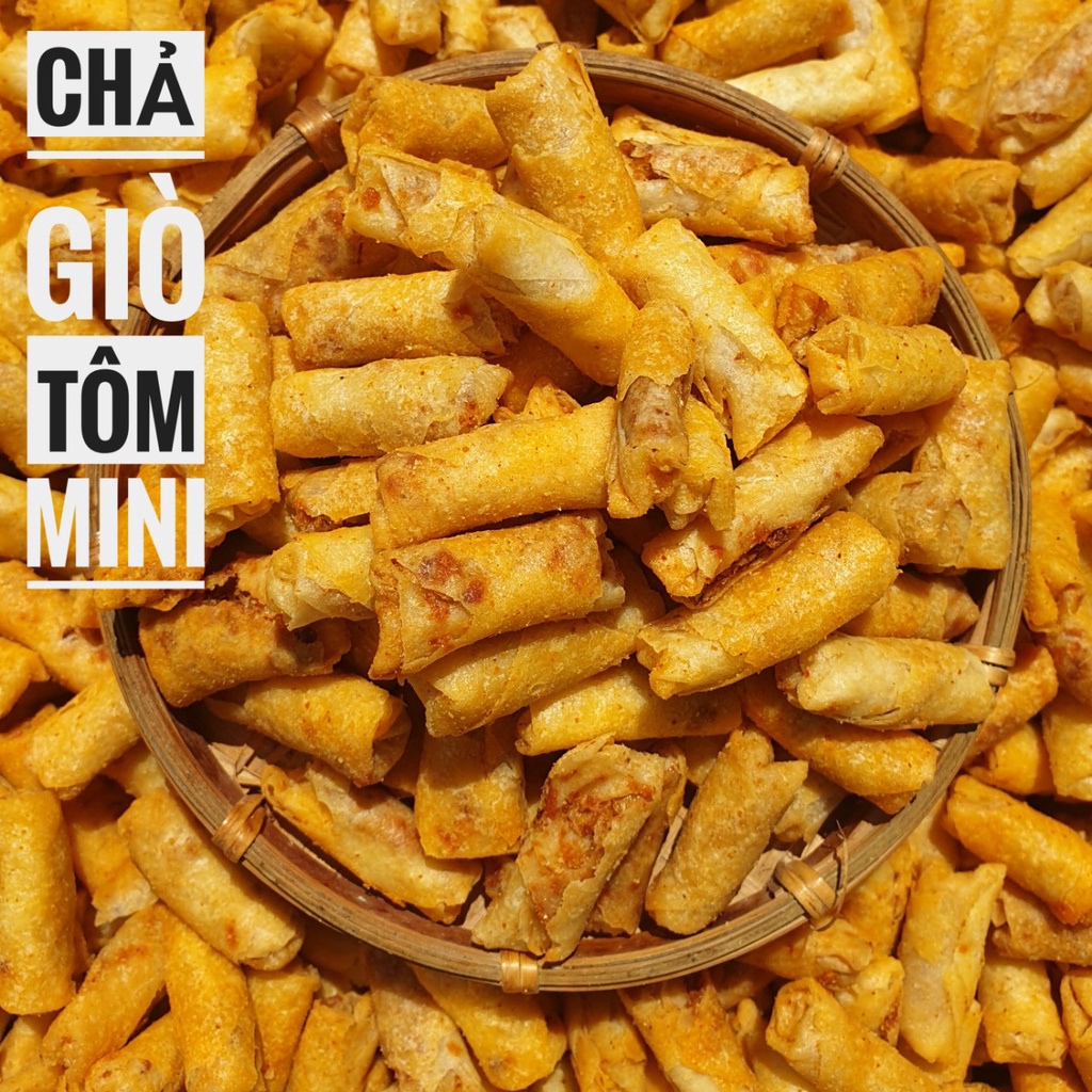 Chả Giò Tôm Mini Sấy Giòn Ăn Liền - Túi 1kg