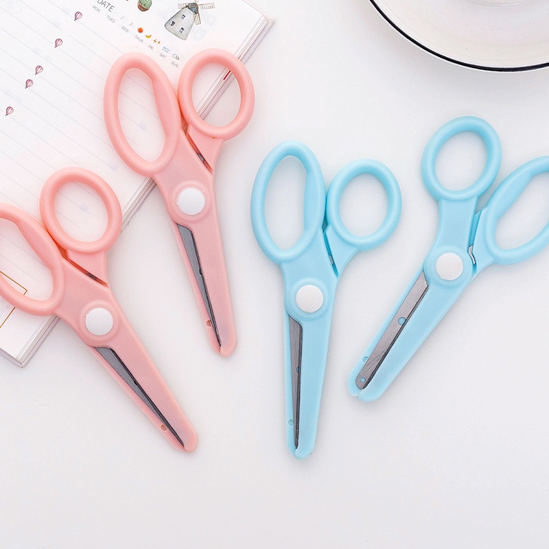 Kéo Cắt Giấy Văn Phòng - Kéo Thủ Công Học Sinh Mini Cute An Toàn Cho Bé