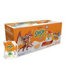 Sữa Chua Uống Tiệt Trùng Vinamilk Susu Hương Cam - Thùng 24 túi 110ml
