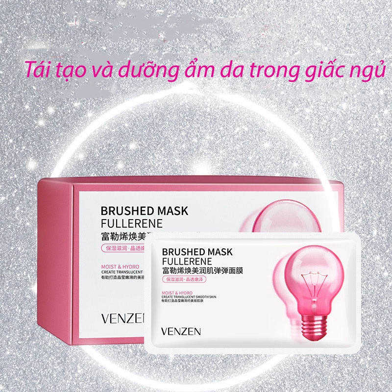 Hộp 30 gói mặt nạ ngủ Venzen mặt nạ dưỡng ẩm mịn màng cải thiện tình trạng khô da TAZOBI BT19