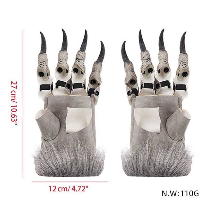 Găng Tay Da PU Hình Móng Vuốt Rồng Độc Đáo Cho Lễ Hội