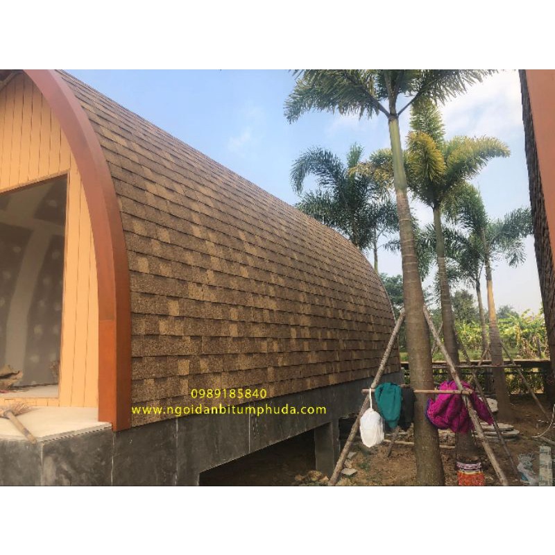 Ngói bitum phủ đá/ tấm lợp bitum chuyên dụng cho nhà lắp ghép
