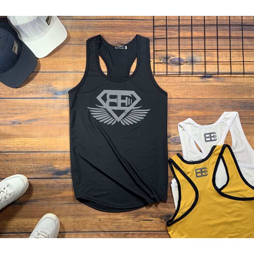 Áo thun ba lỗ tank top phối hoạ tiết kim cương Hero cực đẹp AHQ205