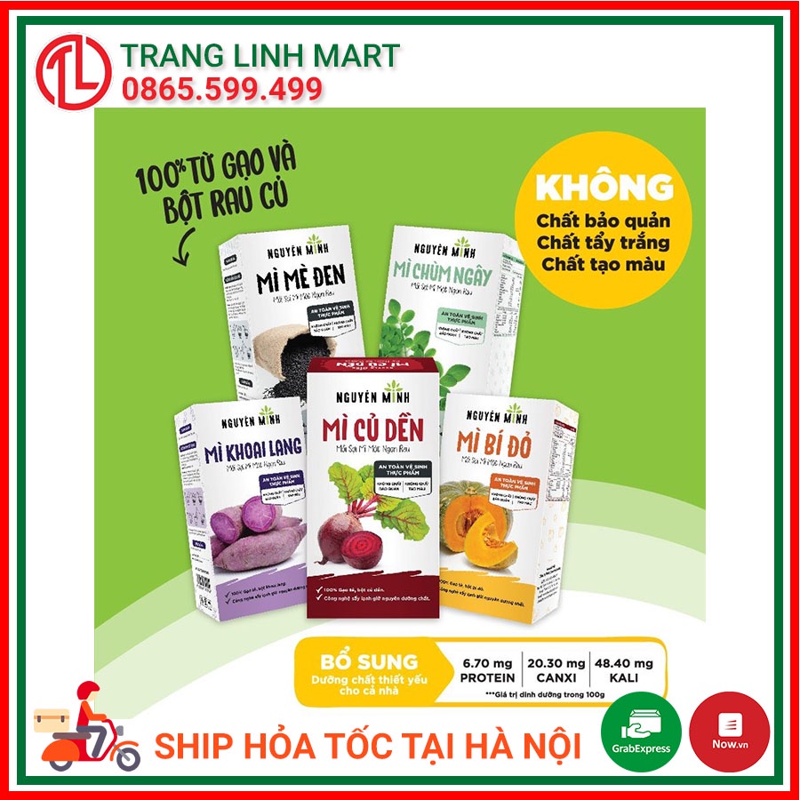 Bún rau củ Nguyên Minh 100% sạch tươi ngon cho bé gói 300g