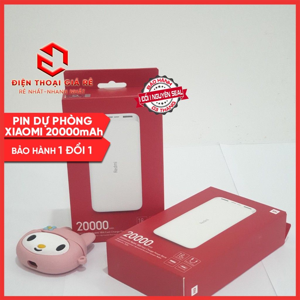 Pin, Sạc dự phòng Xiaomi Redmi 20000mAh Chính Hãng, Sạc Nhanh 18W - Bảo hành 3 tháng