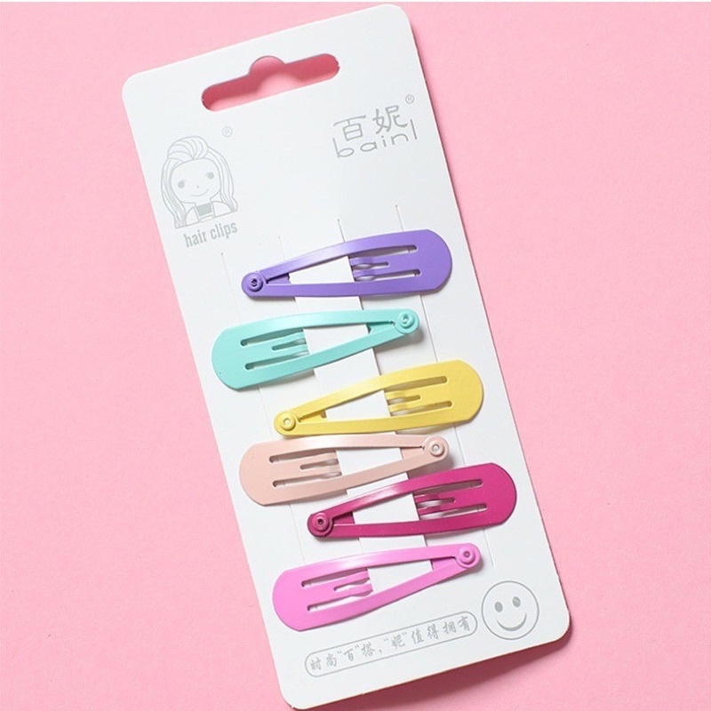 Set 6 cái kẹp tóc phong cách Hàn Quốc siêu xinh xắn cho bé gái