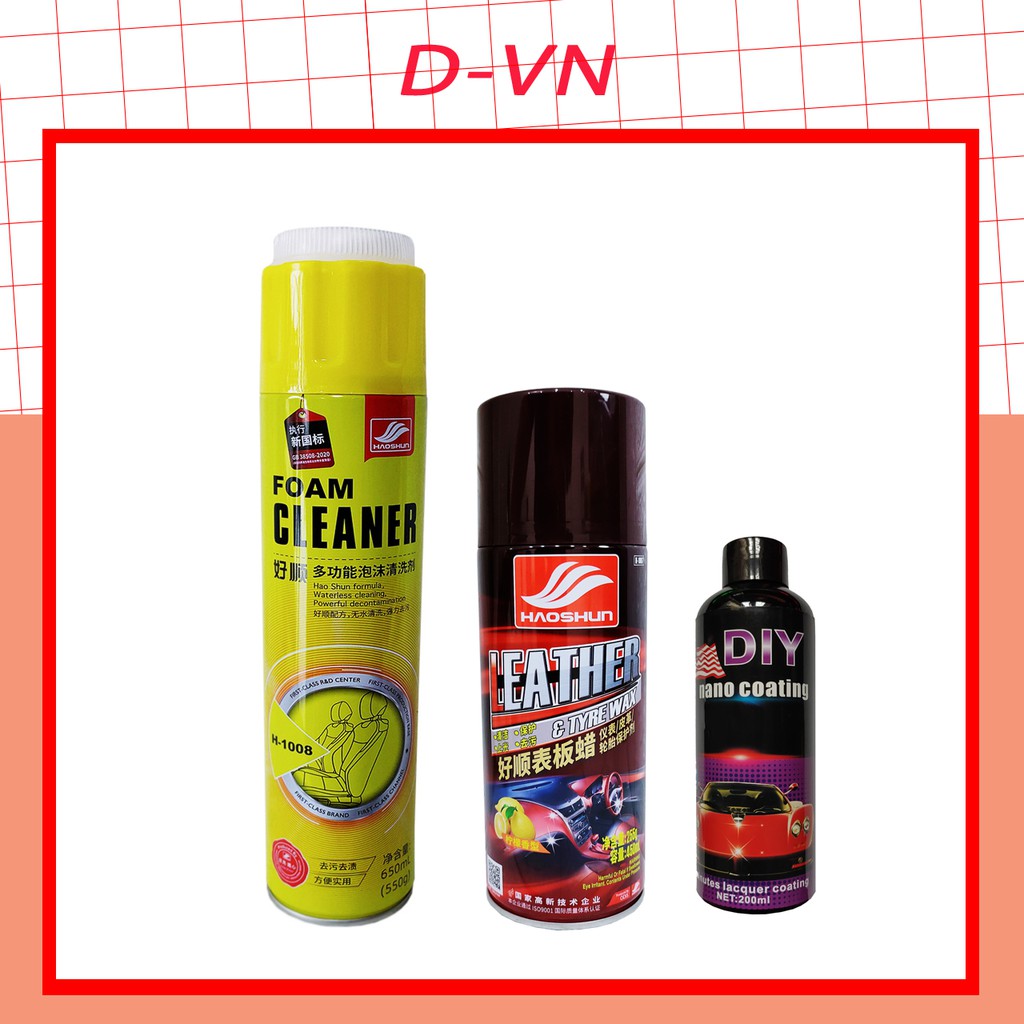 Vệ sinh ghế da,ghế nỉ, nội thất ô tô - Phục hồi nhựa, ghế da - Phủ nano chống nước phủ bóng sơn xe D-VN