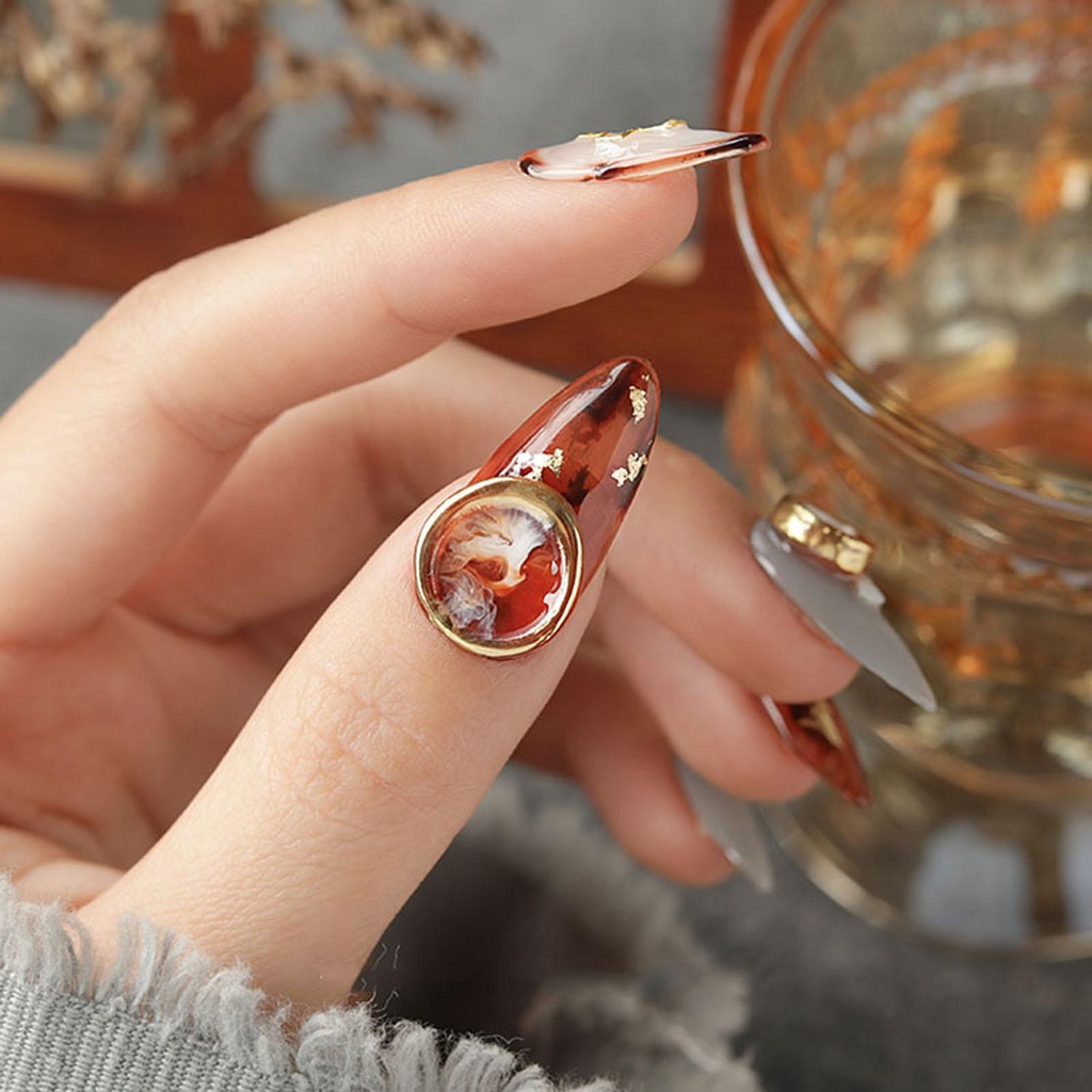 Khuôn Silicone Tạo Hình Nút Áo Màu Hổ Phách Phong Cách Nhật Bản DIY|Khuôn Epoxy Chạm Khắc Trang Trí Bánh Kem