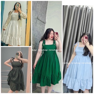 ĐẦM MAXI HAI DÂY [ TNT SHOP BIGSIZE 60kg 90kg ]