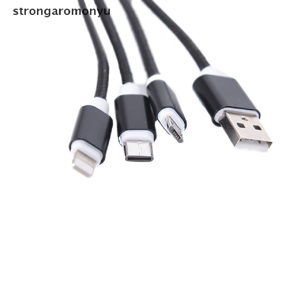 Dây Cáp Sạc Đồng Bộ Dữ Liệu Micro USB Loại C 3 Trong 1 Cho iPhone / Android